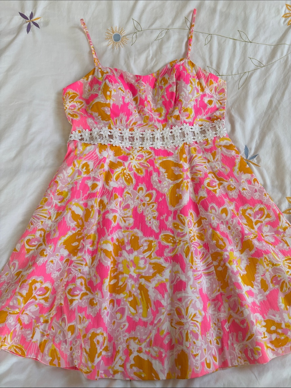 lilly pulitzer pink and yellow sun dress